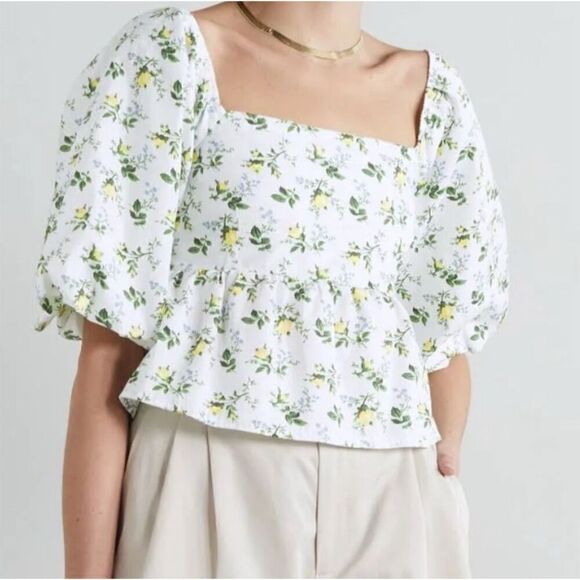 FAITHFULL THE BRAND Women's Floral Crop Top Size 10 Multicolor - Picture 5 of 13